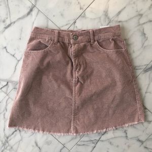 Brandy Melville Pink Corduroy Skirt